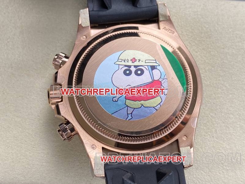 Rolextop-tier watch ARF FactoryDaytonablack dialrose gold4131 rubber caseback live photo