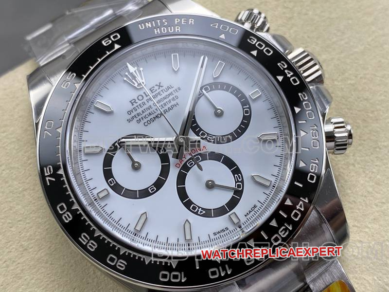 Rolex collectible watch ARF FactoryDaytonawhite dialPanda Daytona4131steel bracelet front live photo
