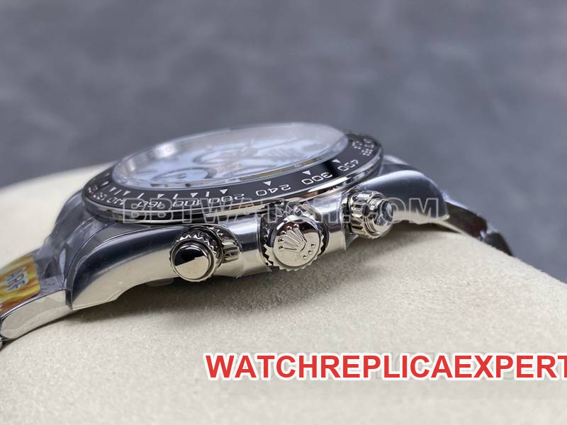 Rolex collectible watch ARF FactoryDaytonawhite dialPanda Daytona4131steel bracelet side live photo