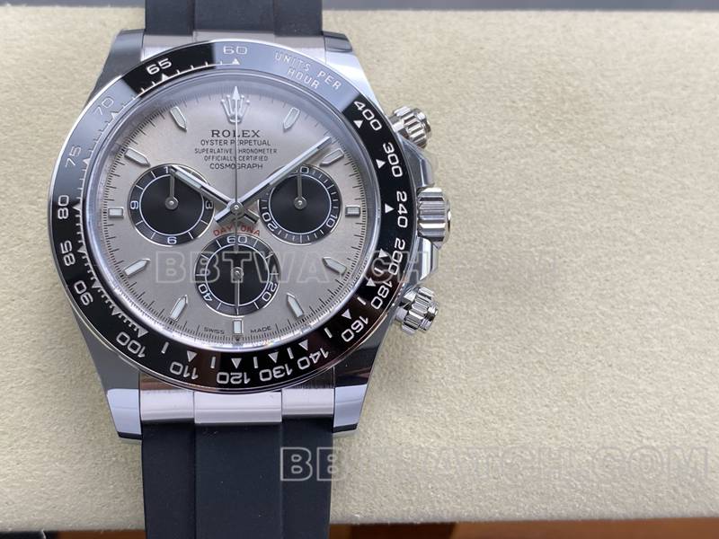 Rolex watch ARF FactoryDaytona gray plate 4131 rubber model front live photo