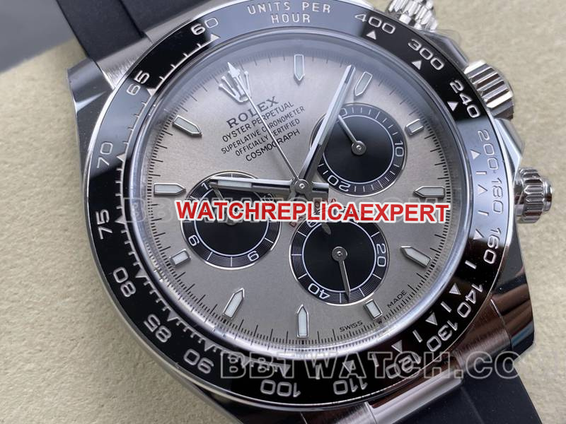 Rolex watch ARF FactoryDaytona gray plate 4131 rubber model front live photo
