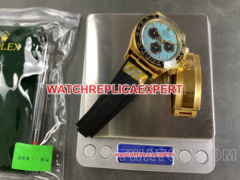 Rolextop-tier watch ARF FactoryDaytonablue dialyellow gold4131 rubber model weight live photos