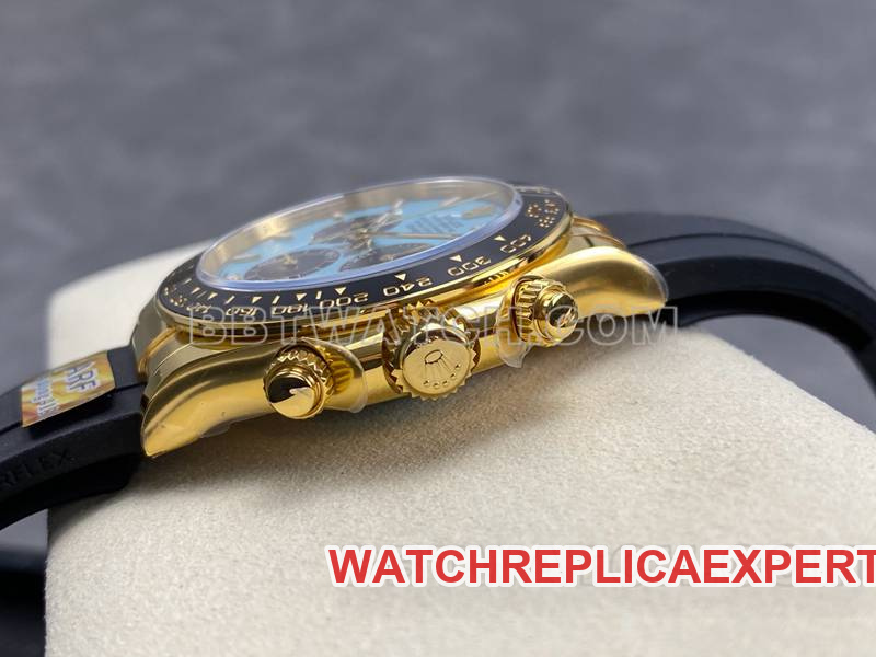 Rolextop-tier watch ARF FactoryDaytonablue dialyellow gold4131 rubber style side live photo