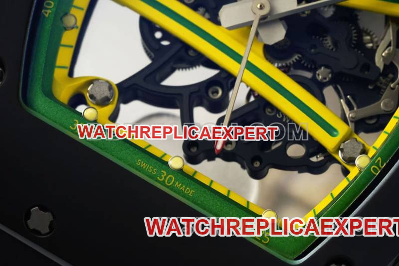 Richard Milletop-tier watch R factory hollow plate black rubber model RM061front live photo