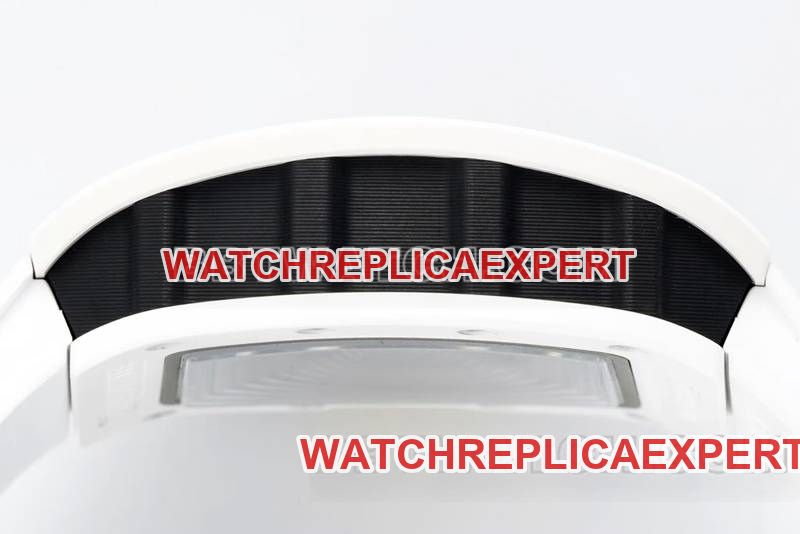 Richard Mille's collectible watch R factory hollow dial white rubber model RM061side live photo
