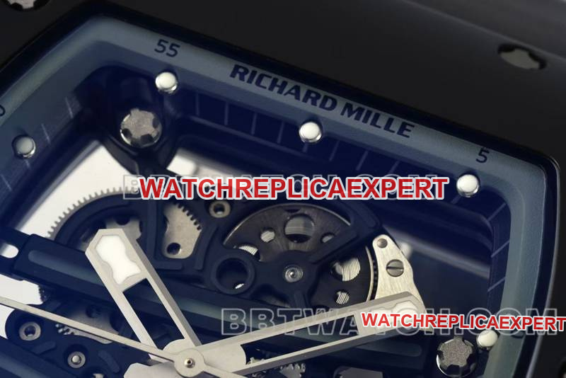 Richard Mille watch R factory hollow plate white rubber model RM061front live photo