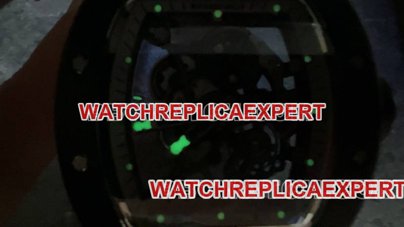 Richard Mille collectible watch R factory hollow plate black rubber model RM055lumelive photos