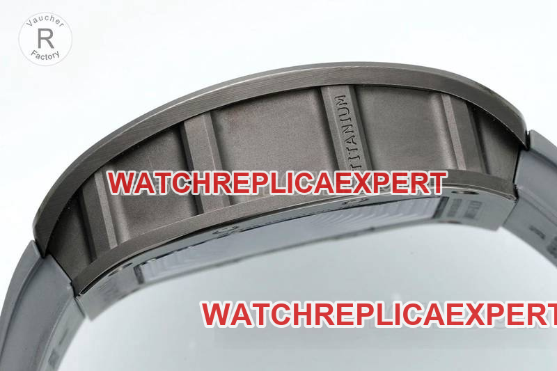 Richard Mille1:1replica watch R factory hollow plate gray rubber model RM055side live photo