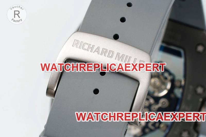 Richard Mille1:1replica watch R factory hollow plate gray rubber model RM055braceletlive photos