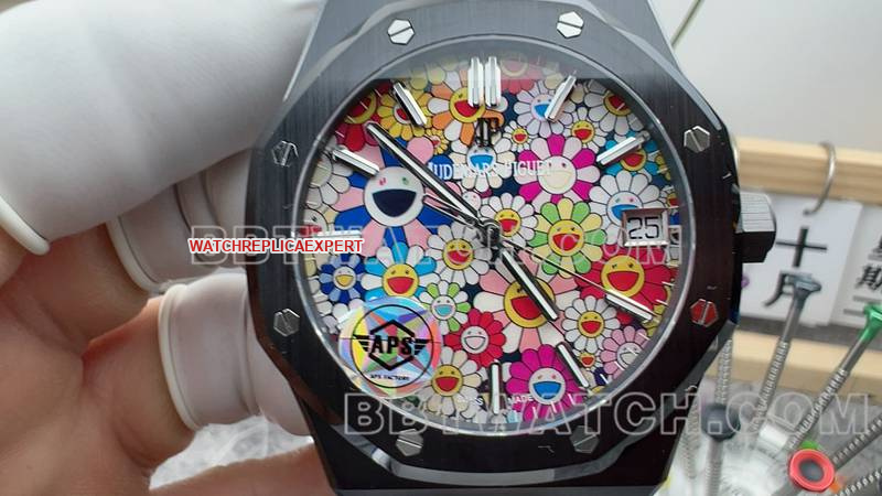 Audemars Piguet Watch APS Factory Royal Oak Sun Face Steel Bracelet Front Live Photo