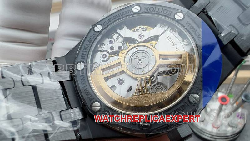 Audemars Piguet Watch APS Factory Royal Oak Sun Face Steel Bracelet Caseback Live Photo