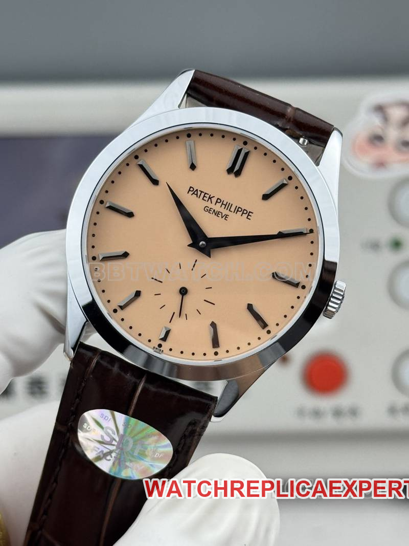 Patek Philippetop-tier watch SDF factory classic rose gold plate 39mmleather strap model front live photo