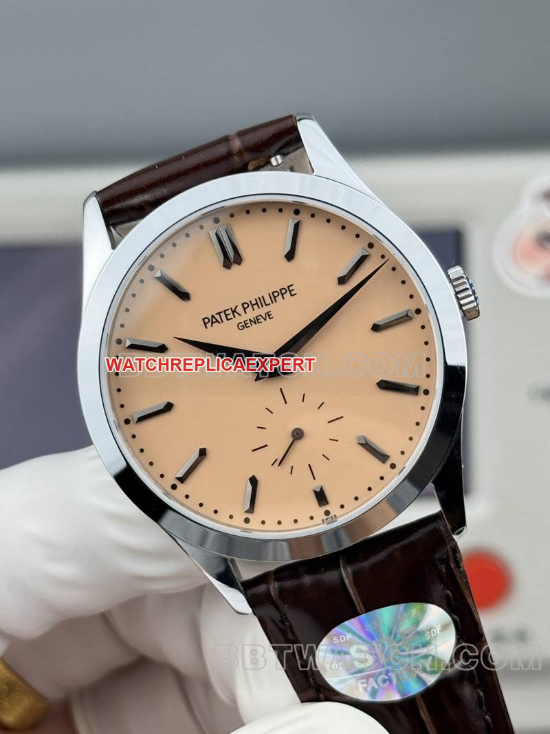 Patek Philippetop-tier watch SDF factory classic rose gold plate 39mmleather strap model front live photo