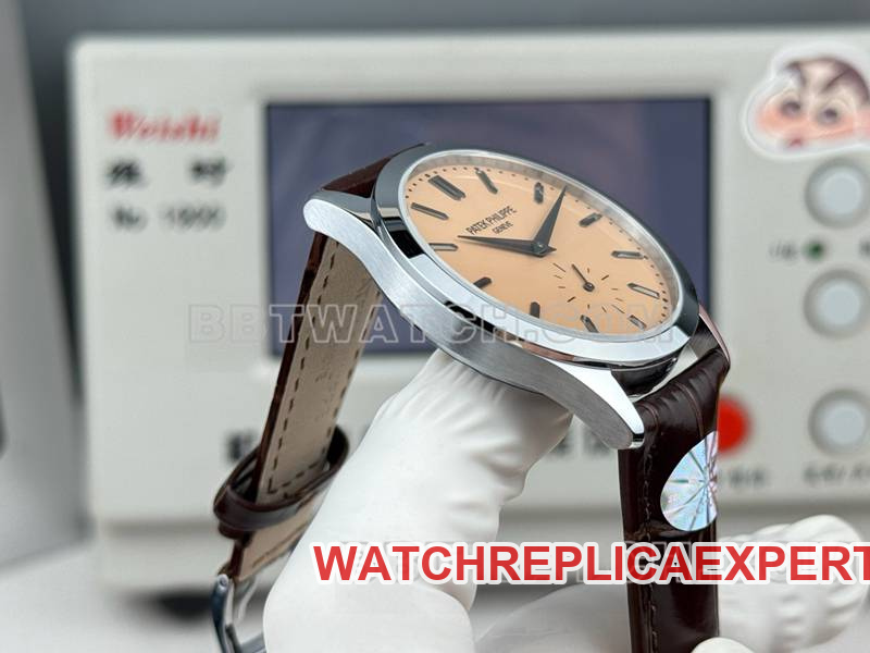 Patek Philippetop-tier watch SDF factory classic rose gold plate 39mmleather strap model side live photo