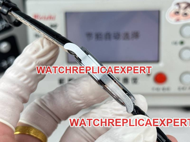 Patek Philippe collectible watch SDF factory classic silver gray plate nail pattern ring 39mmleather strap model side live photo