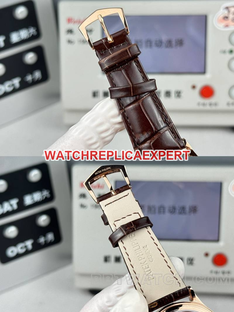 Patek Philippe collectible watch SDF factory classic silver dial nail ring rose gold case 39mmleather strap style braceletlive photos