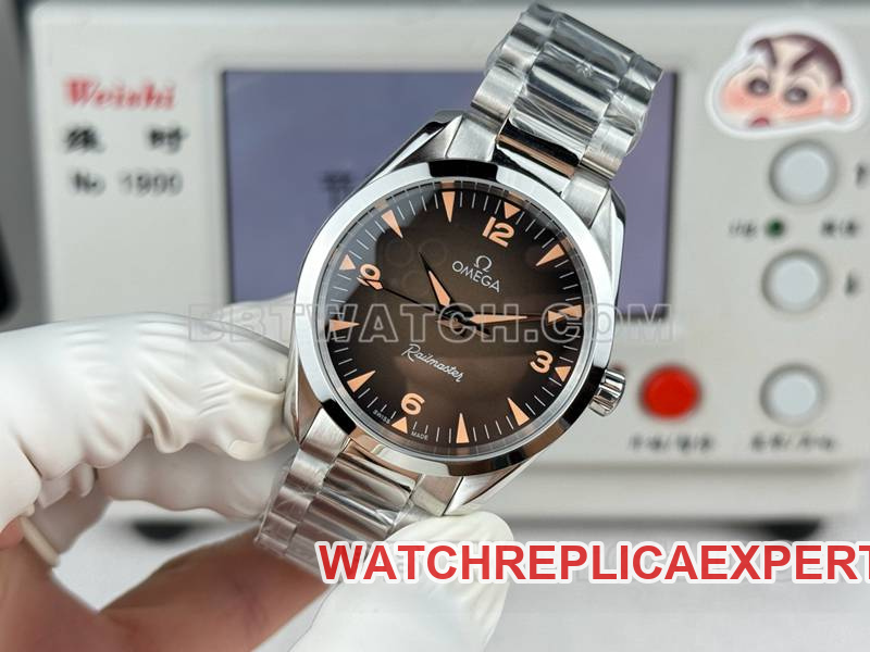 Omega collectible watch Seamaster brown dial 38mm small seconds steel bracelet model front live photo
