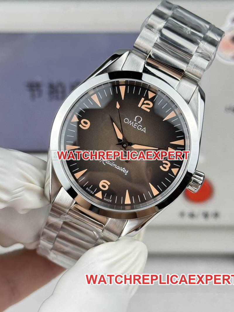 Omega collectible watch Seamaster brown dial 38mm small seconds steel bracelet model front live photo