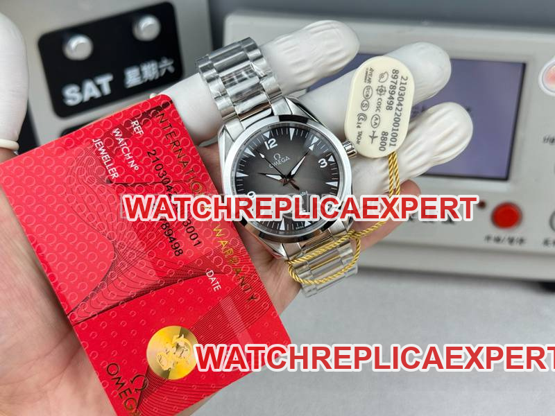 Omegatop-tier watch Seamaster gray plate 38mm steel bracelet front live photo