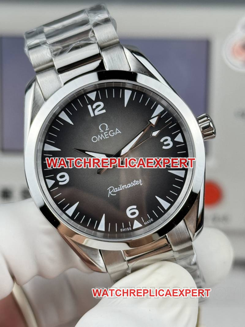 Omegatop-tier watch Seamaster gray plate 38mm steel bracelet front live photo