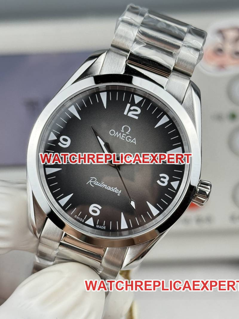 Omegatop-tier watch Seamaster gray plate 38mm steel bracelet front live photo