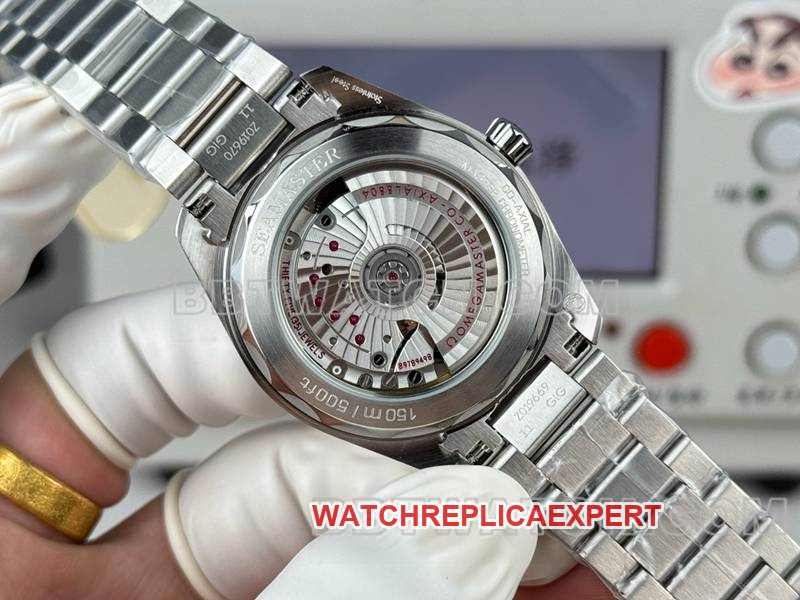 Omegatop-tier watch Seamaster gray plate 38mm steel bracelet caseback live photo