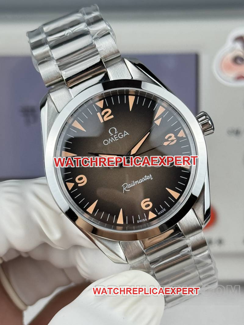 Omega collectible watch Seamaster brown plate 38mm steel bracelet model front live photo