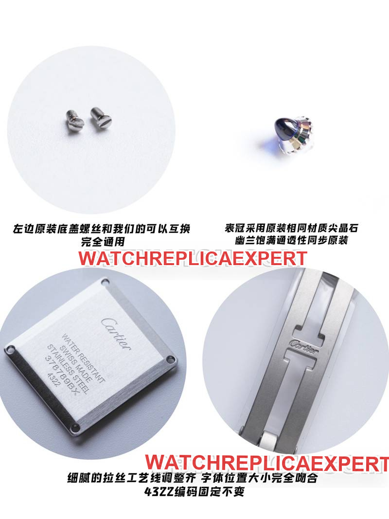 Original factory Cartiertop-tier watch tank silver white dial genuine and fake comparison review front live photo