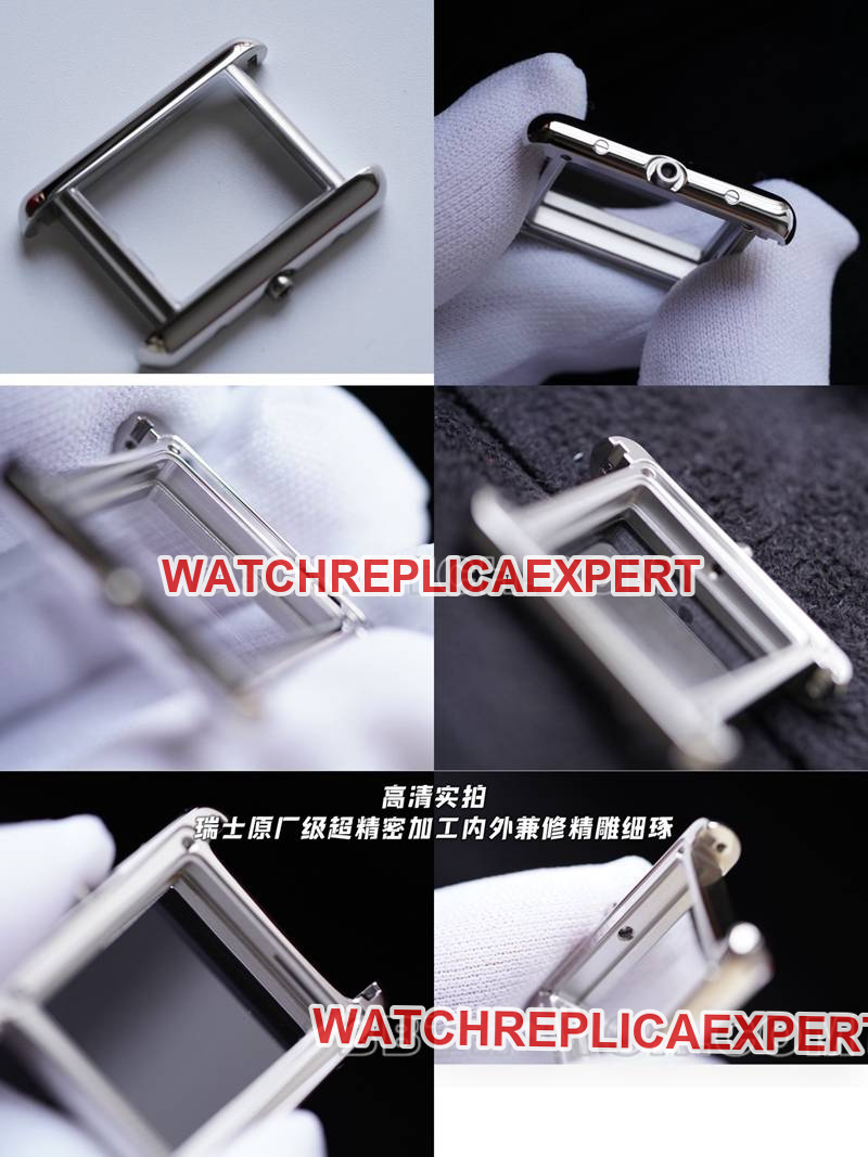 Original factory Cartiertop-tier watch tank silver white dial genuine and fake comparison review front live photo