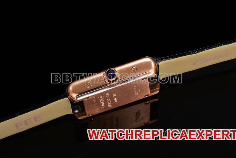 Cartier top collectible watches F1 factory tank white disk rose gold case belt models side actual photo