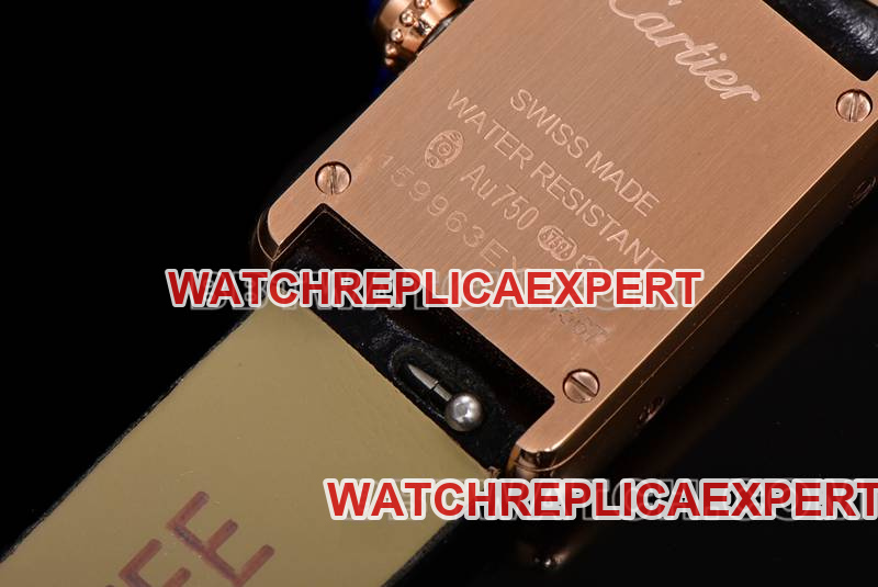 Cartier top collectible watches F1 factory tanks white disk rose gold case belt models back actual picture