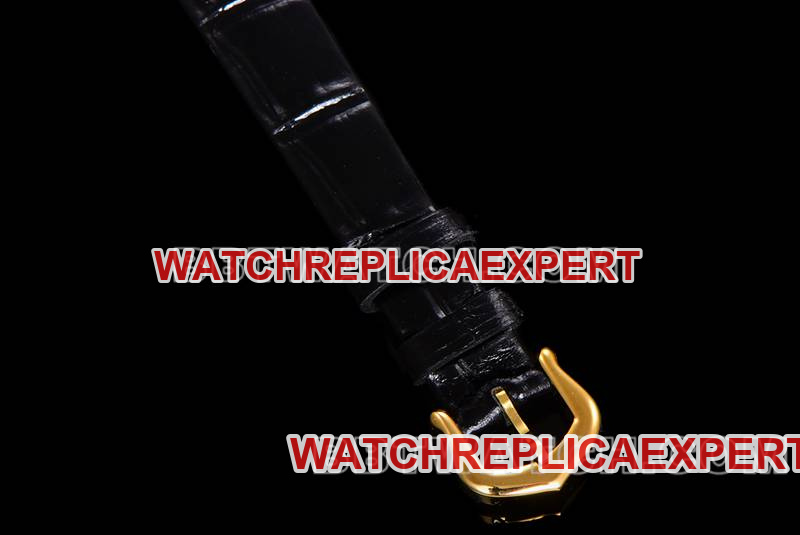 Cartier watch F1 factory tank white dialyellow gold case leather strap model clasplive photos