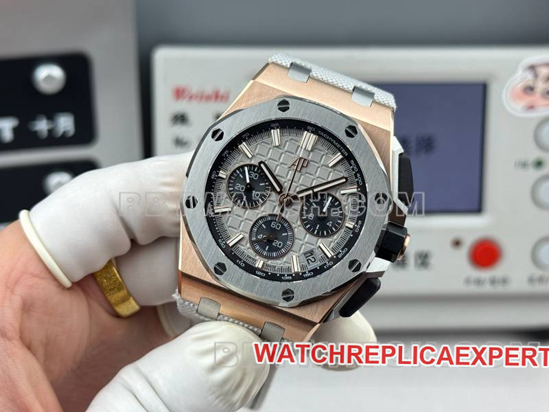 Audemars Piguettop-tier watch LS factory Royal Oak offshore type 43MM gray plate rubber model 26420front live photo