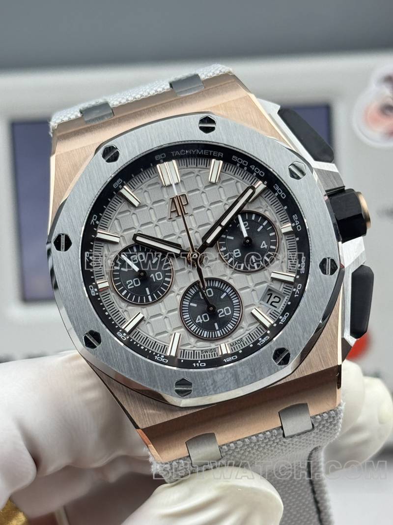 Audemars Piguettop-tier watch LS factory Royal Oak offshore type 43MM gray plate rubber model 26420front live photo