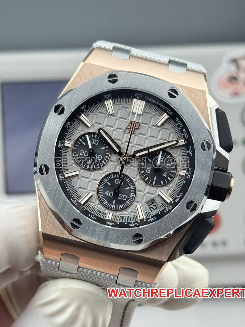 Audemars Piguettop-tier watch LS factory Royal Oak offshore type 43MM gray plate rubber model 26420front live photo