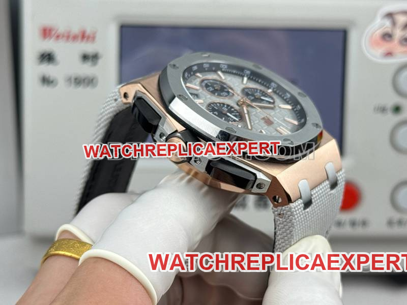 Audemars Piguettop-tier watch LS factory Royal Oak offshore type 43MM gray plate rubber model 26420side live photo