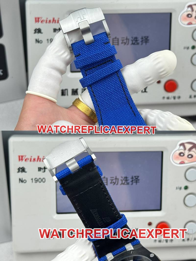 Audemars Piguet collectible Watches LS Factory Royal Oak Offshore 43MM Blue Plate Chronograph Mechanical Rubber Model 26420 Strap Actual Pictures