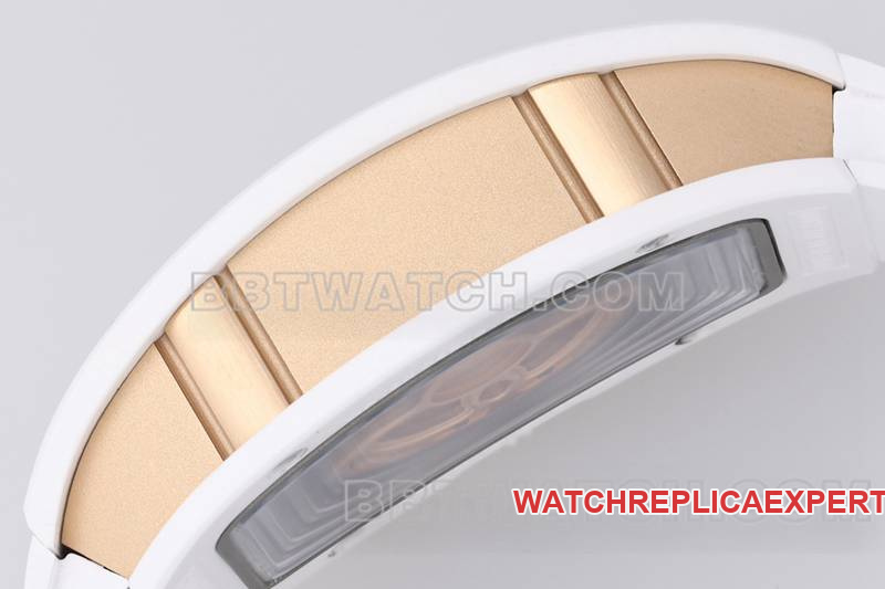 Richard Mille1:1replica watch ZF Factory white ceramicwhite dial diamond mechanical watch RM07-1side live photo