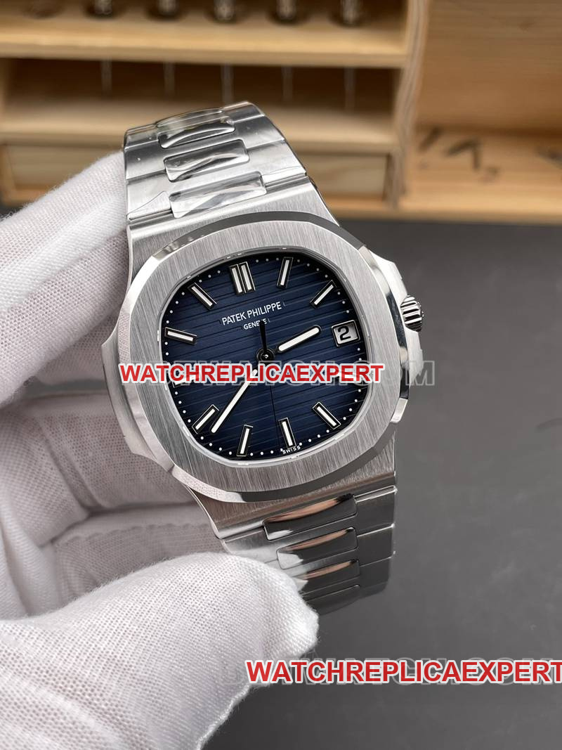 Patek Philippe collectible watch DDF factory Nautilusblue dial41mm mechanical steel bracelet model 5811front live photo