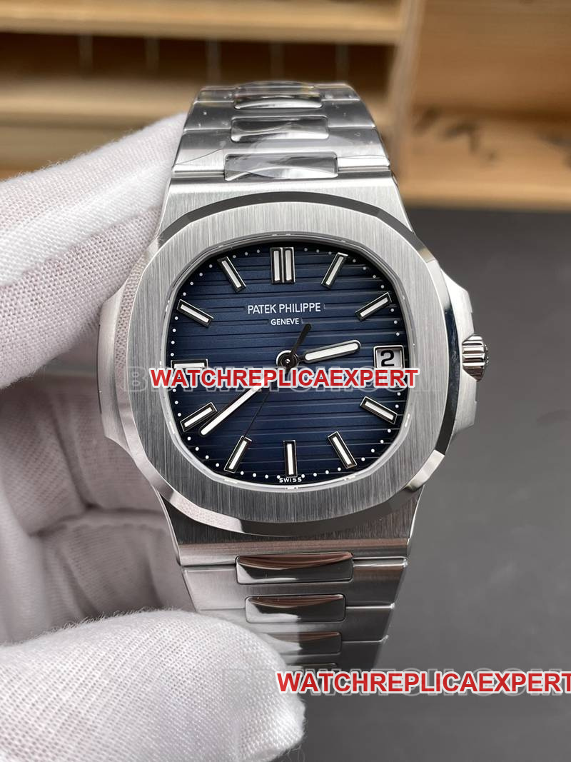 Patek Philippe collectible watch DDF factory Nautilusblue dial41mm mechanical steel bracelet model 5811front live photo
