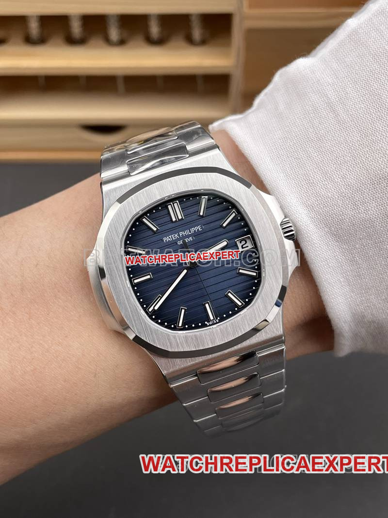 Patek Philippe collectible watch DDF factory Nautilusblue dial 41mm mechanical steel bracelet model 5811 wearing live photos
