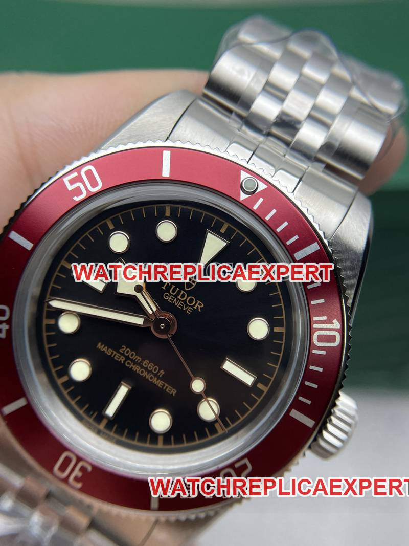 Tudor watch DIF factory Biwan 41mm small red shield mechanical steel bracelet model front live photo