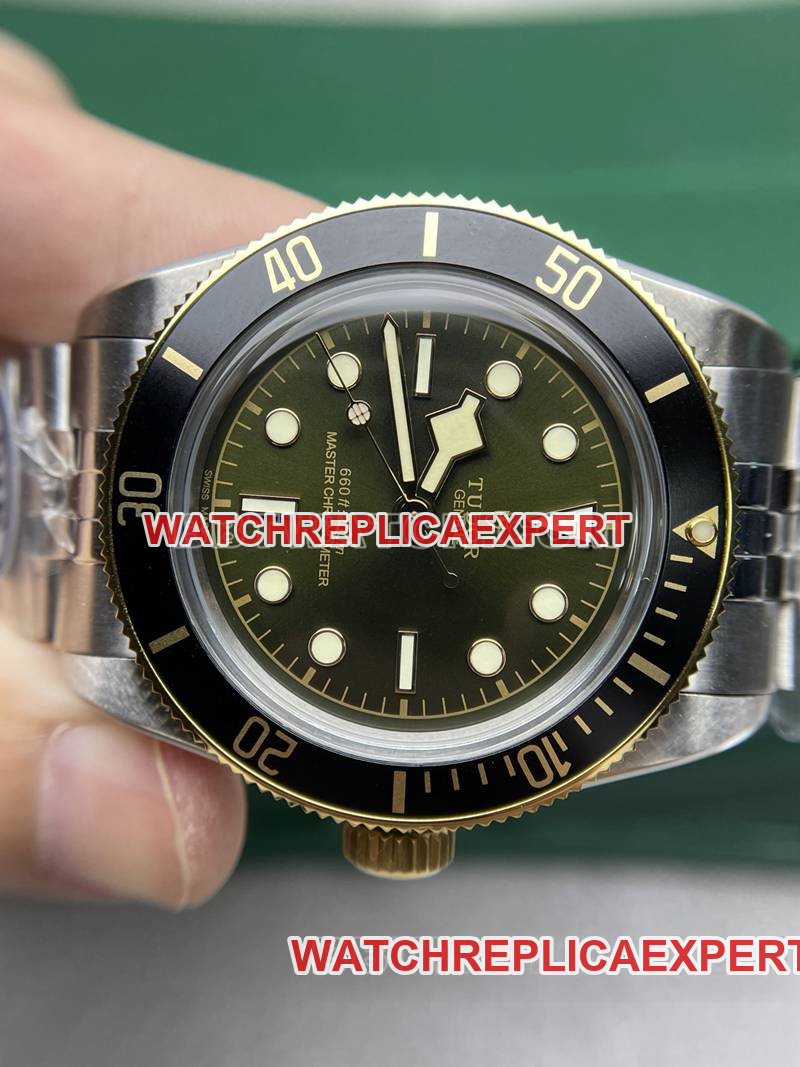 Tudortop-tier watch DIF factory Biwan 41mm green dial mechanical steel bracelet model front live photo