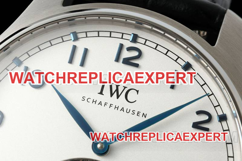 IWC watch RMS factory Portugal white dialtourbillon mechanical leather strap model front live photo