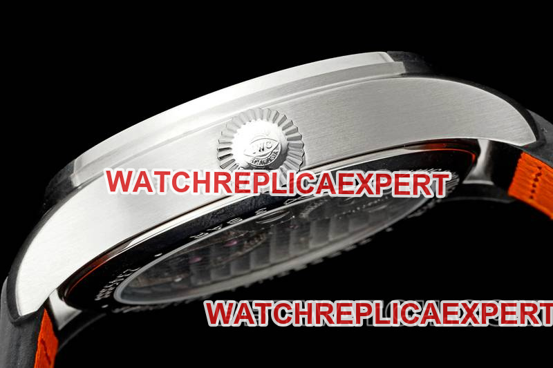 IWC1:1replica watch RMS factory pilot blue dialtourbillon mechanical leather strap model side live photo