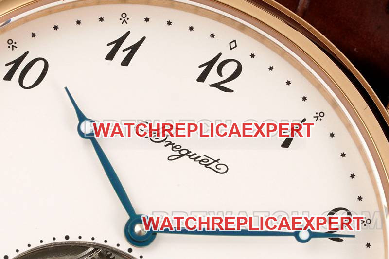 Breguet 1:1replica watch RMS factory classic white dialtourbillonrose gold mechanical leather strap model front live photo