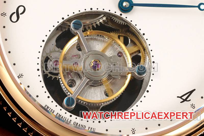 Breguet 1:1replica watch RMS factory classic white dialtourbillonrose gold mechanical leather strap model front live photo