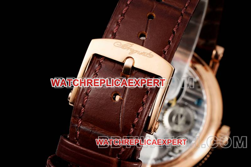 Breguet 1:1replica watch RMS factory classic white dialtourbillonrose gold mechanical leather strap tang buckle live photos