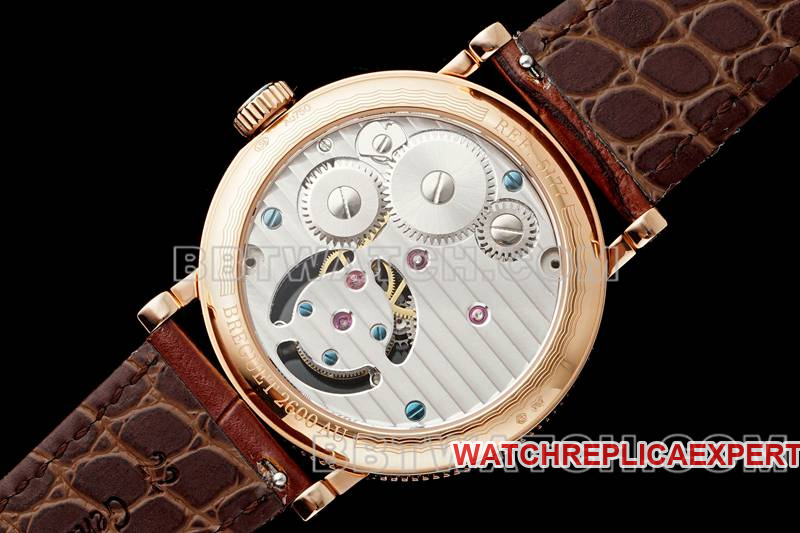 Breguet 1:1replica watch RMS factory classic white dialtourbillonrose gold mechanical leather strap caseback live photo