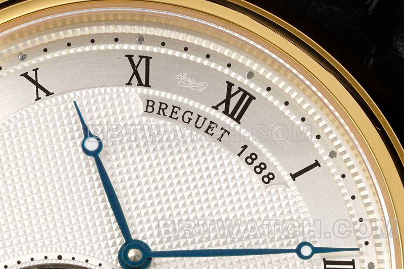 Breguet top-tier watch RMS factory classic silver white dialtourbillonyellow gold mechanical leather strap model front live photo